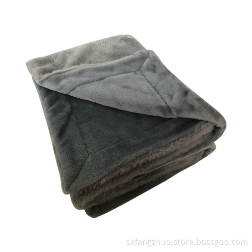 rabbit fur fluffy faux suede throw and blanket